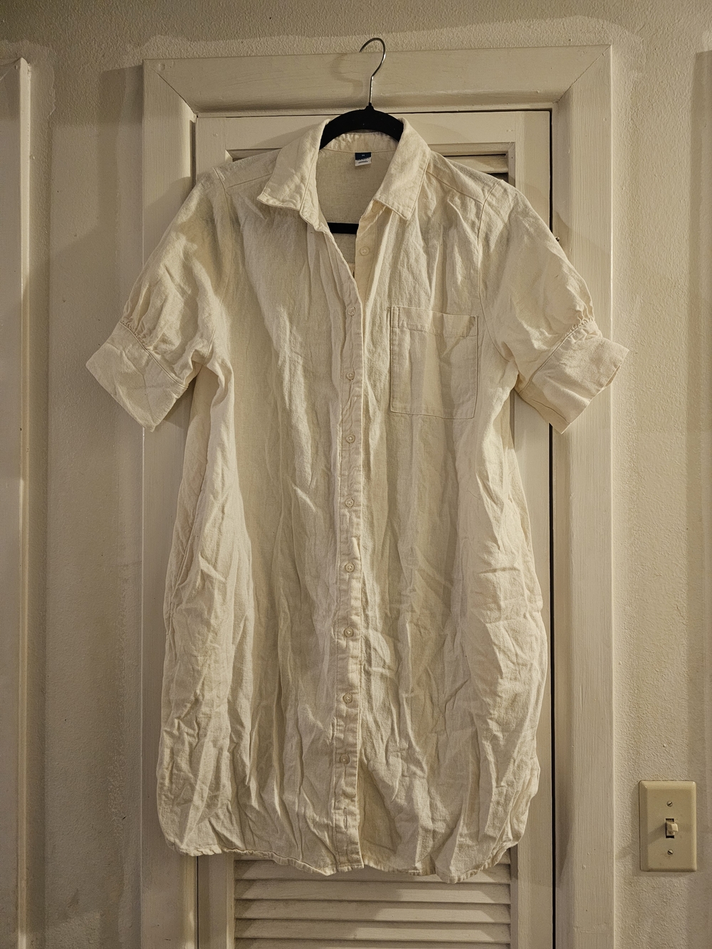 3/$13 Cream Button Up Dress